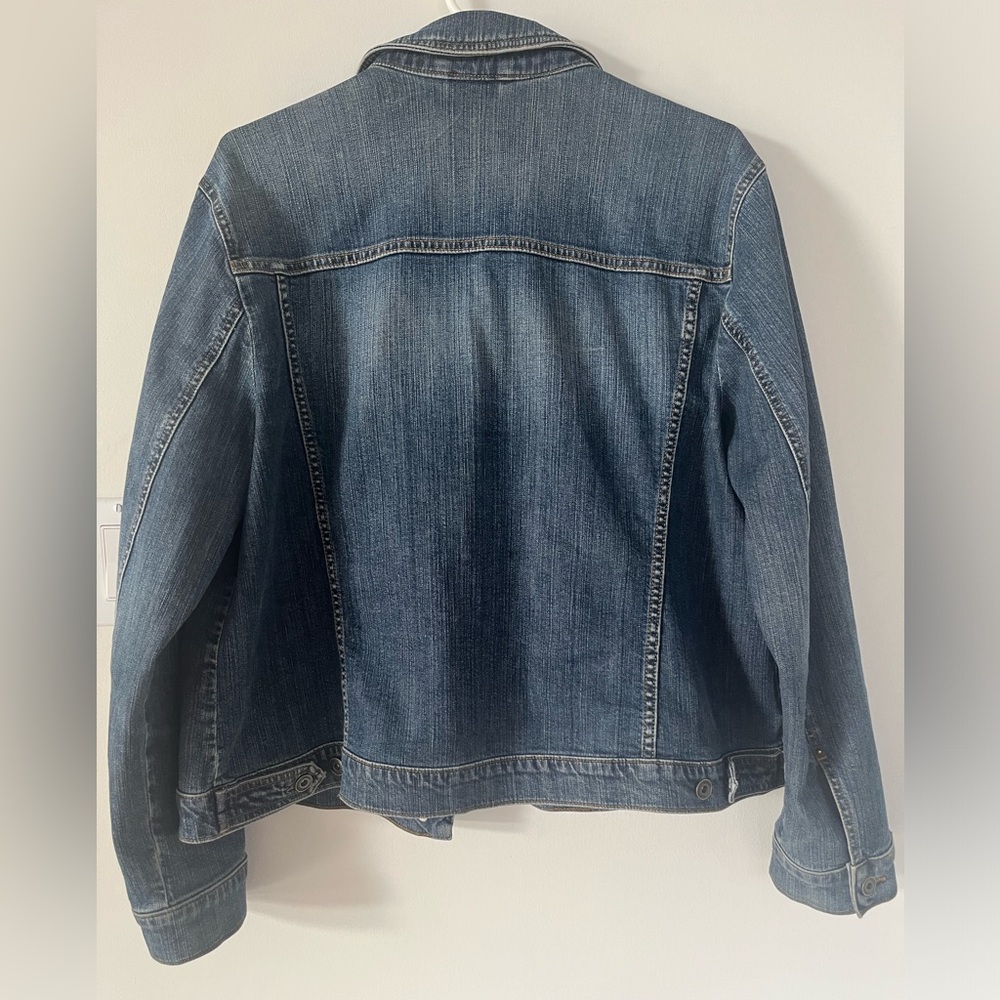 ๐ 2/$25 Olsen Stretch Denim Jacket Size 16 - Picture 2 of 5